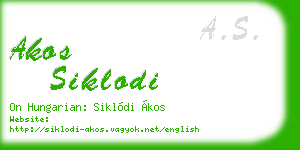 akos siklodi business card